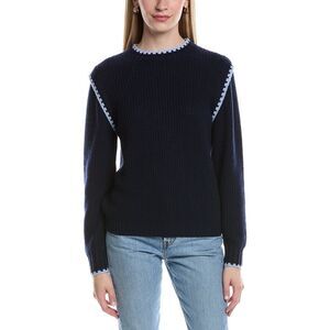 Maison Heritage Womens  Bertille Wool & Cashmere-Blend Sweater, Blue